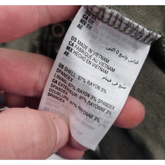 NWT olive green 0X bodysuit XL stretch jersey snap tank comfort career summer - Picture 6 of 8